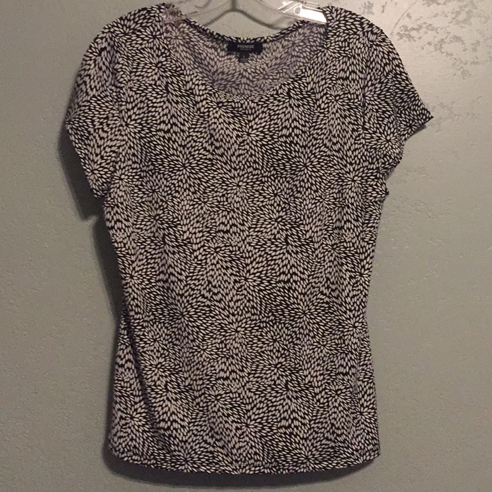Black & White Dress Blouse Sz Large